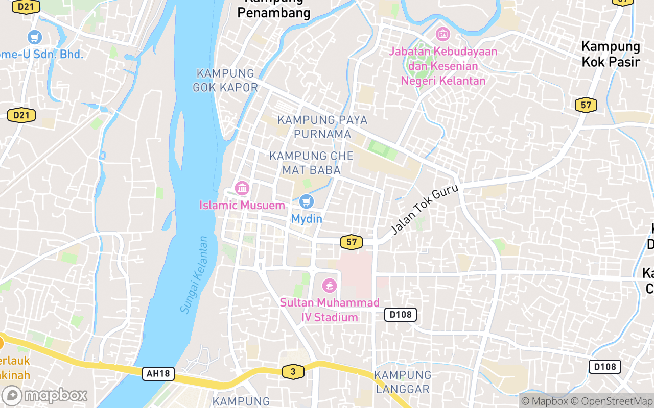 Map showing the location of Dataran Cheng Ho