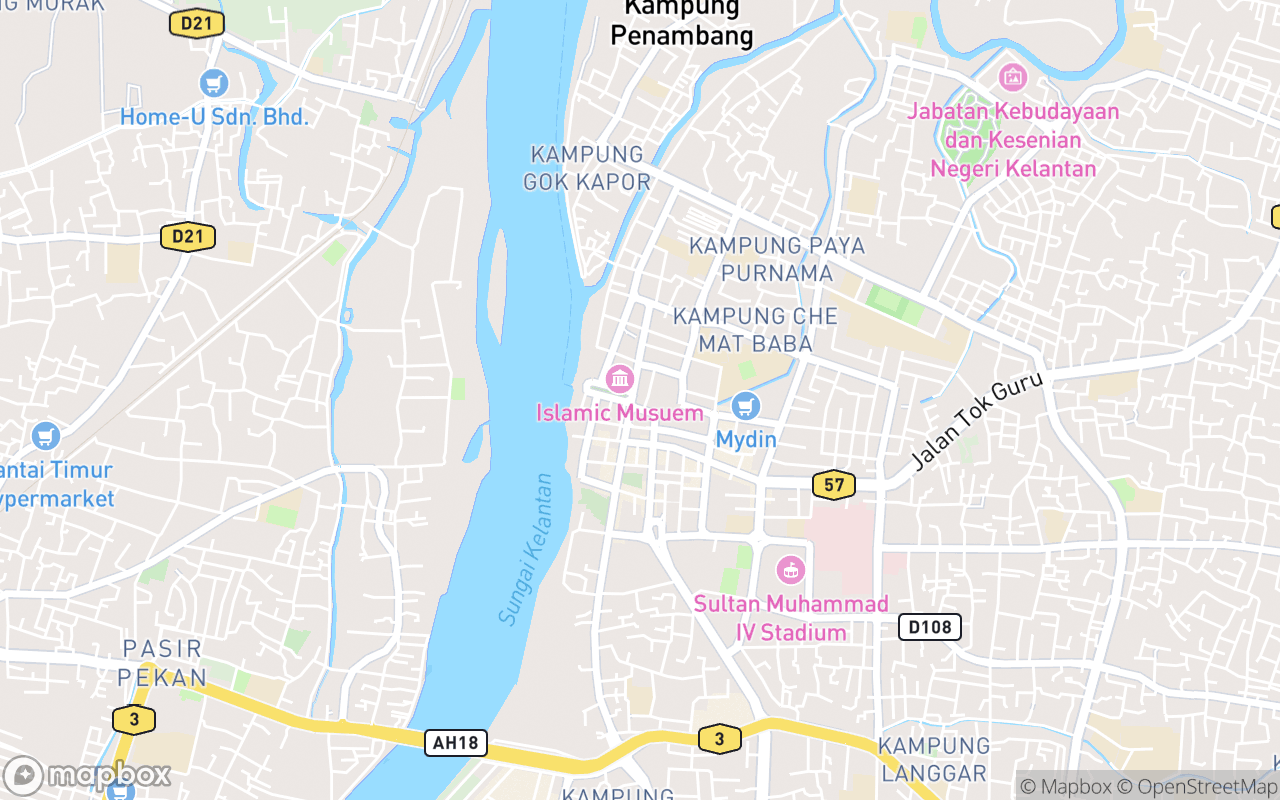 Map showing the location of Al-Quran Rehal Park