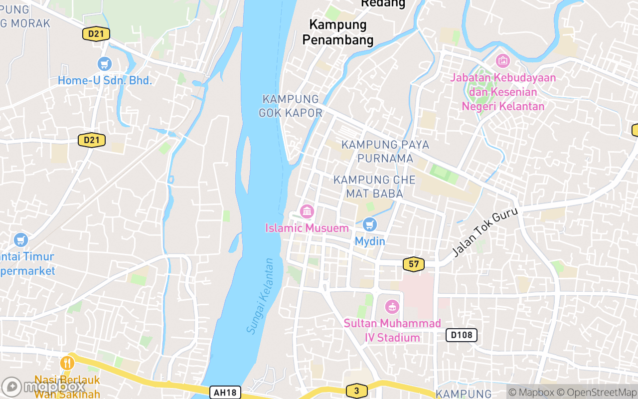 Map showing the location of Dataran Muhammadi