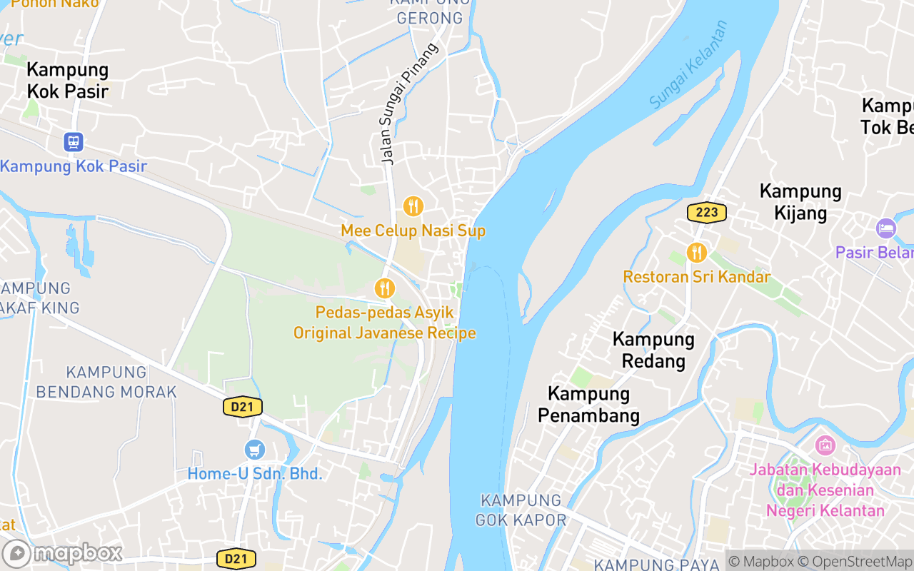 Map showing the location of Laman Warisan Kampung Laut