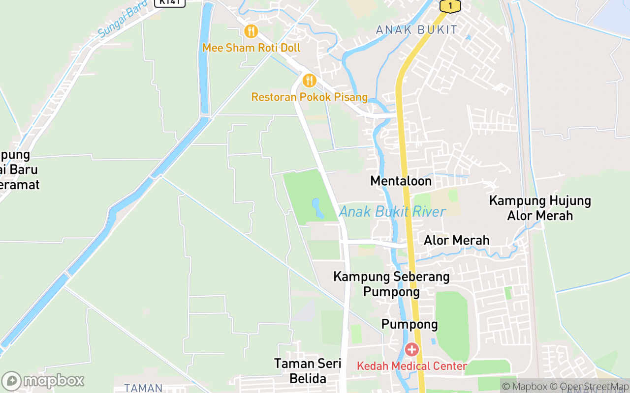 Map showing the location of Taman Jubli Emas