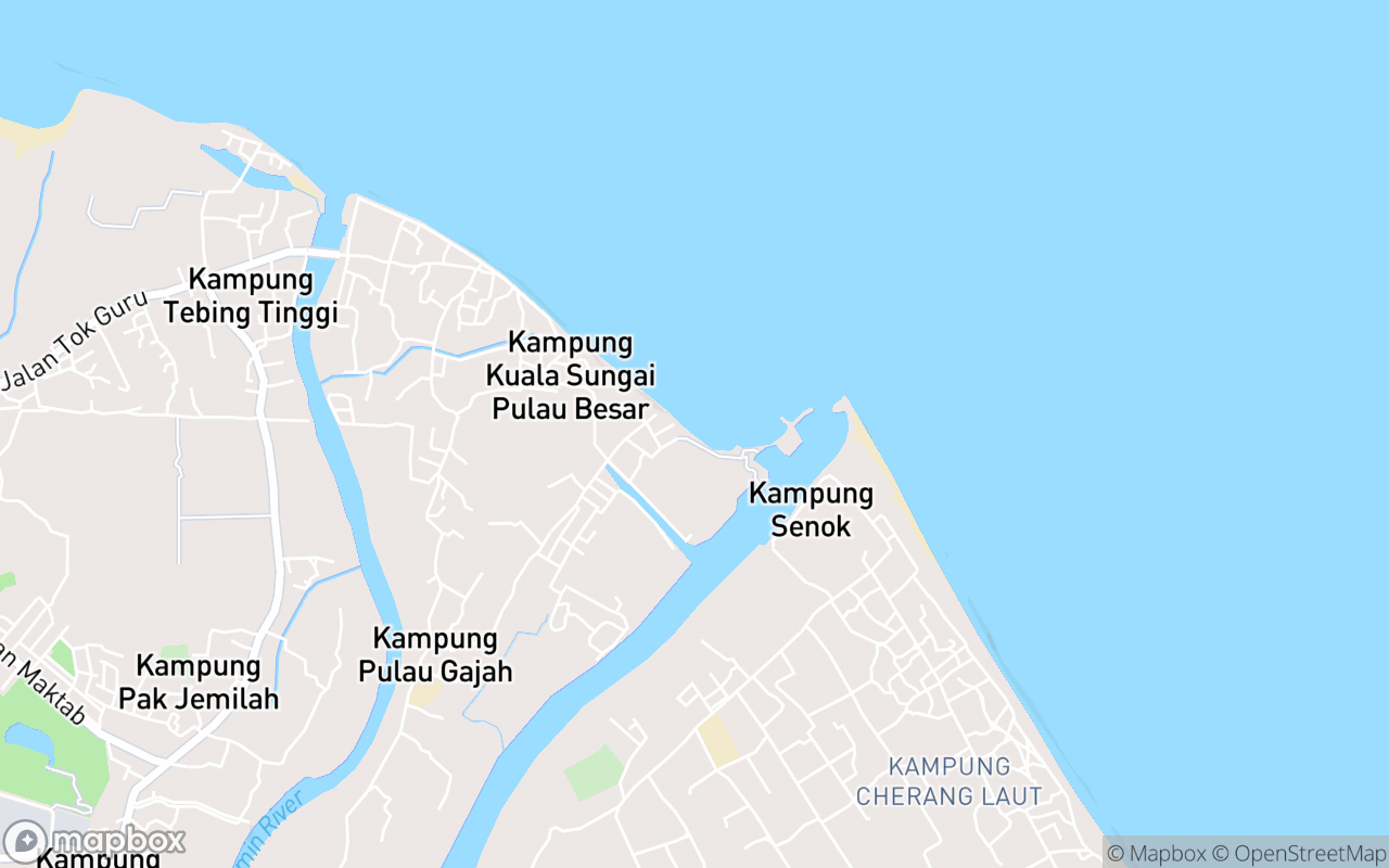 Map showing the location of Pantai Nusuk