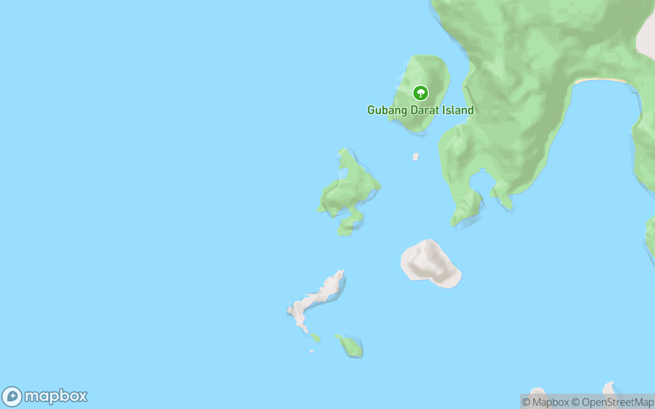 Map showing the location of Pulau Gubang Laut