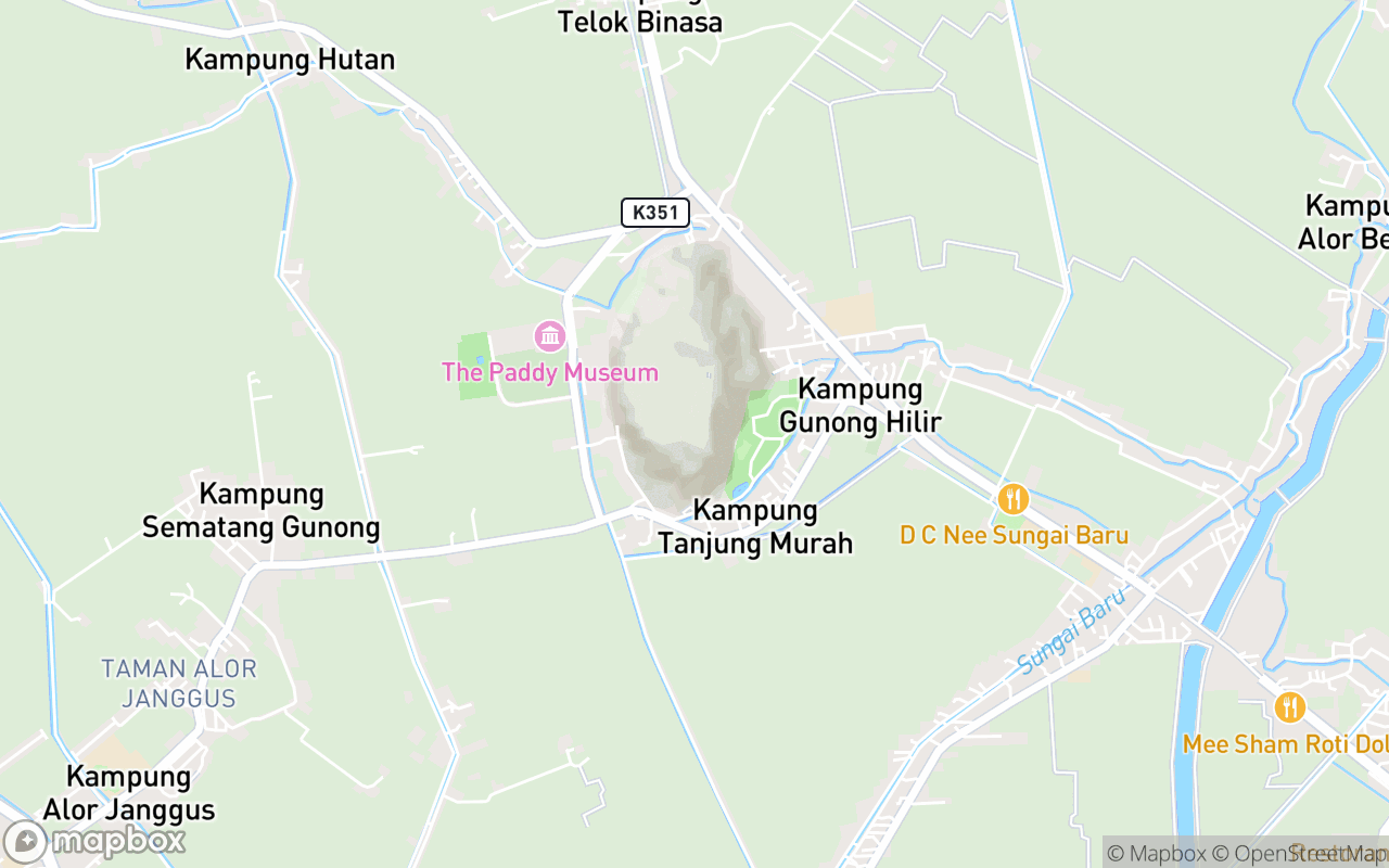 Map showing the location of Gunung Keriang
