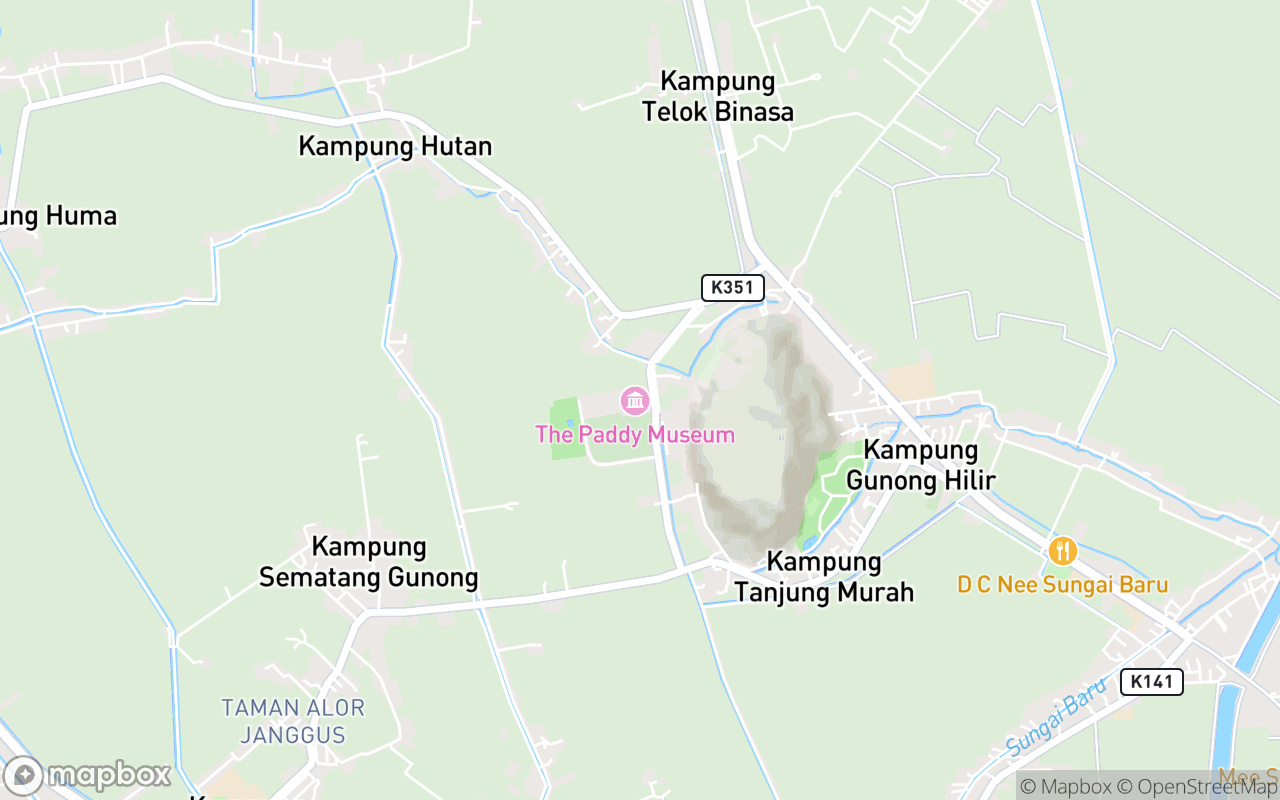 Map showing the location of Muzium Padi