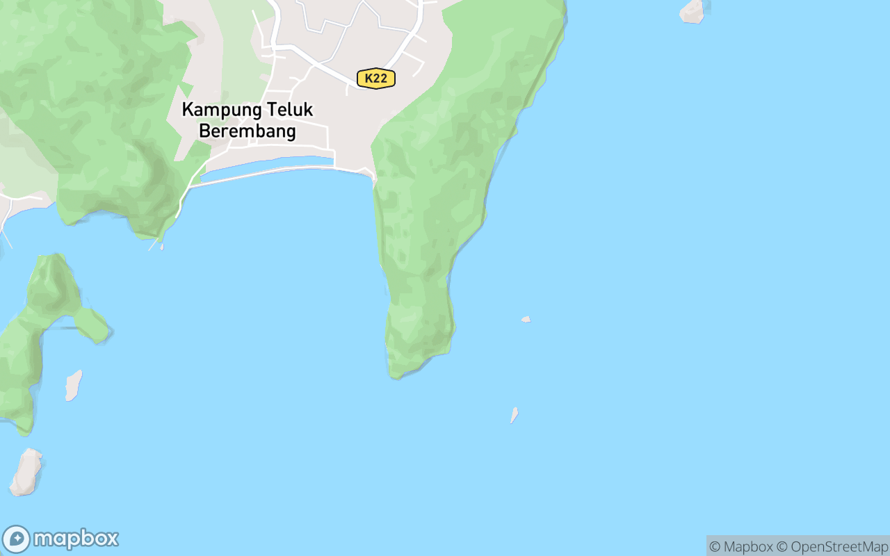 Map showing the location of Tanjung Peluru Sandy Beach 2