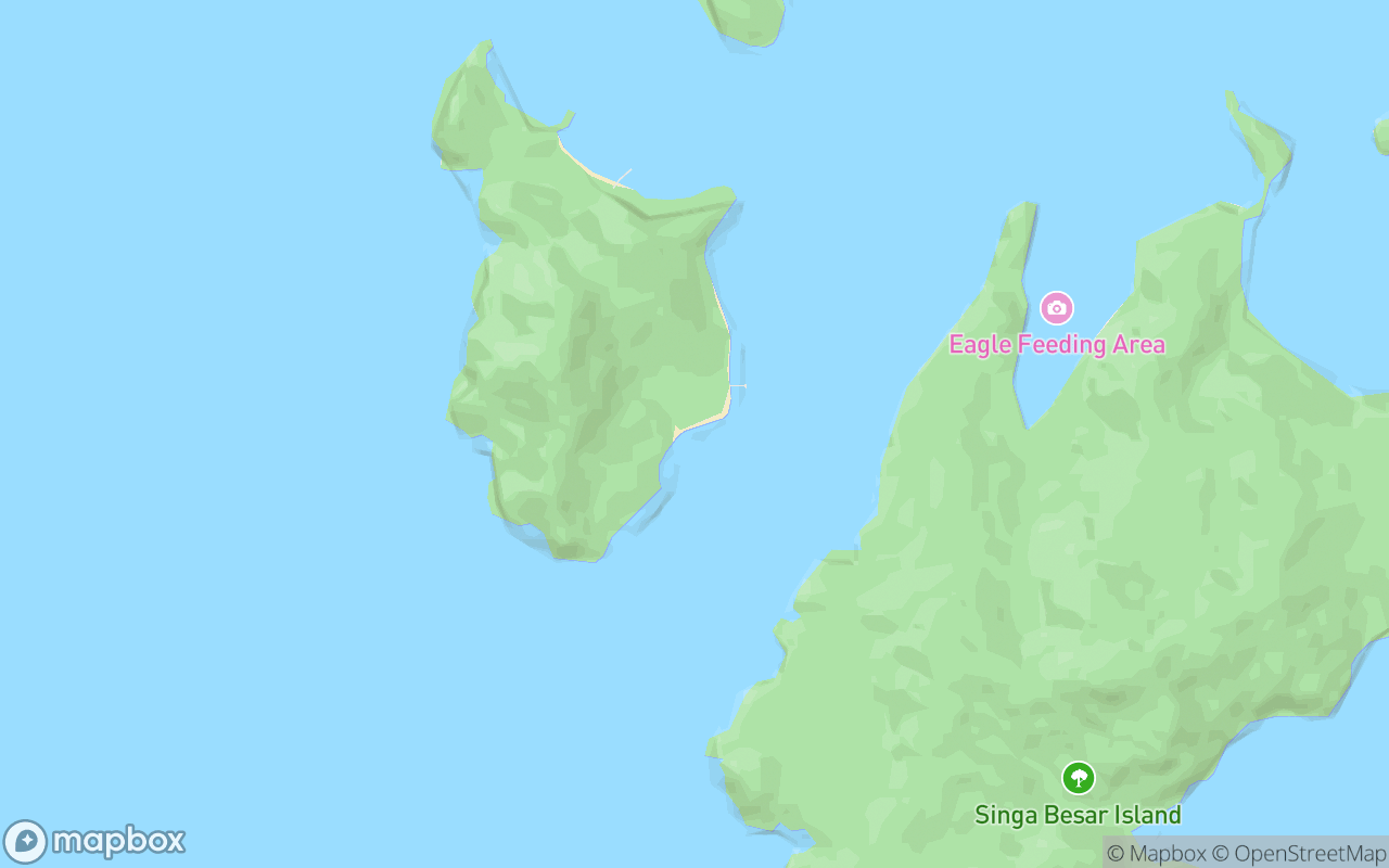 Map showing the location of Kayak (Pulau Beras Basah)