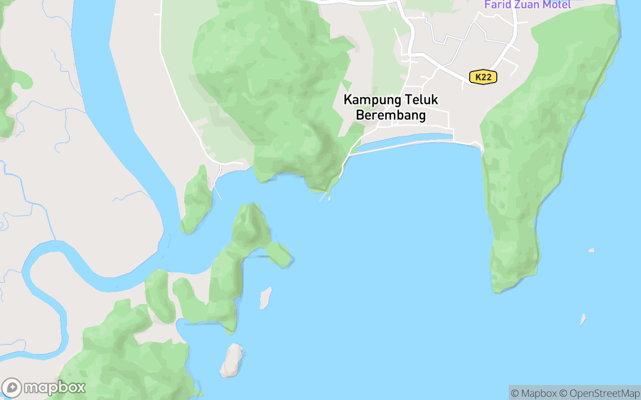 Map showing the location of Jeti Teluk Puyoh