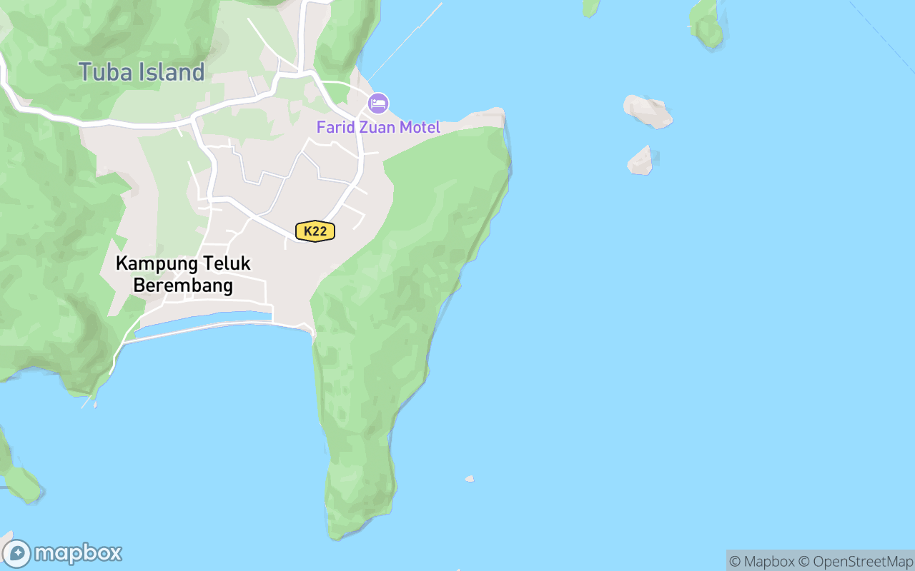 Map showing the location of Tanjung Peluru Rocky Beach 2