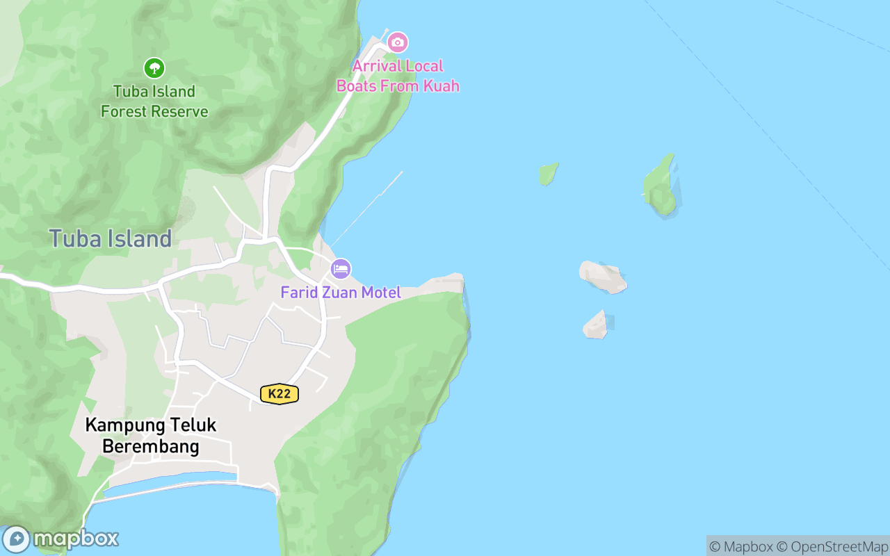 Map showing the location of Tanjung Peluru Mangroves