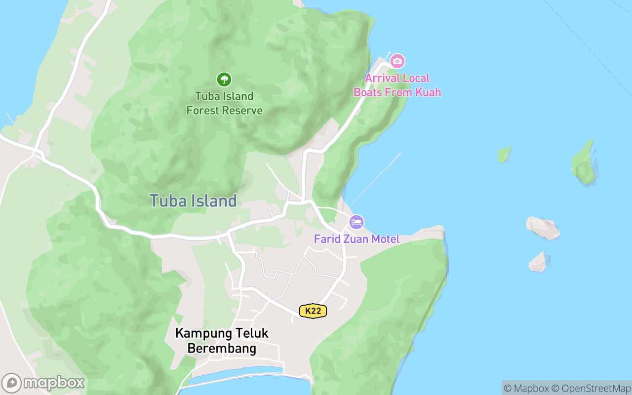 Map showing the location of Pulau Tuba Sill