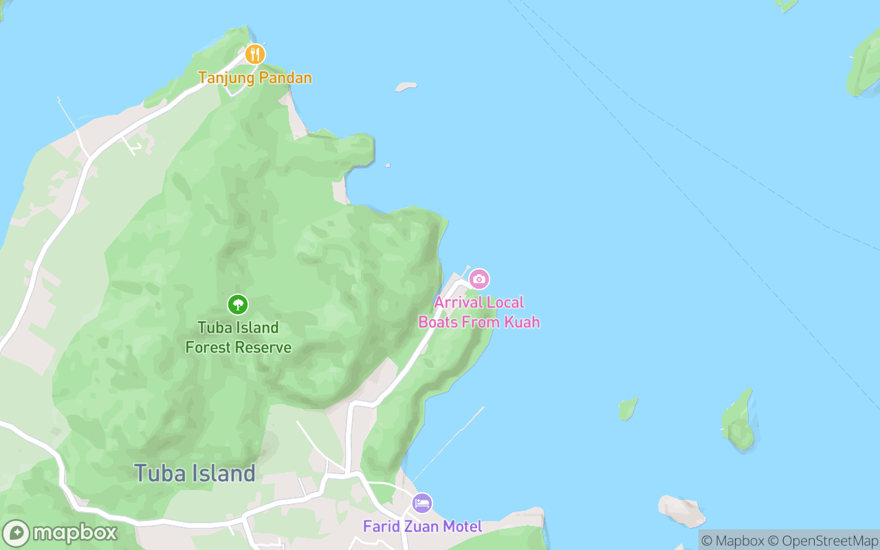 Map showing the location of Hutan Batu Kapur Tuba