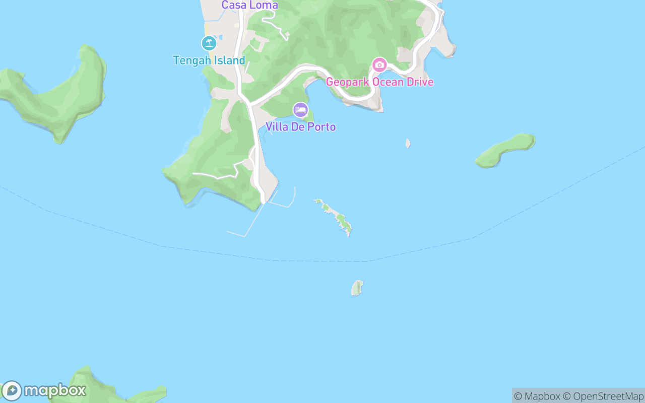 Map showing the location of Pulau Ular Abrasional Platform
