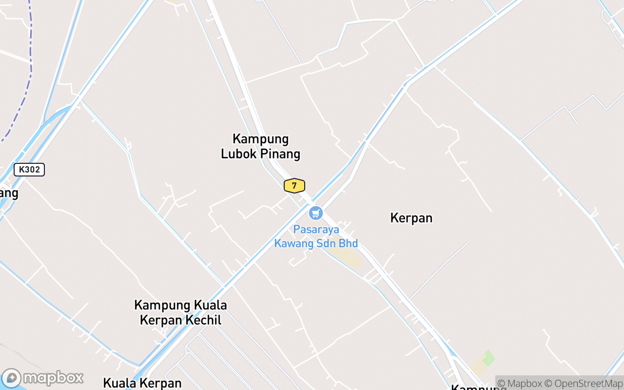 Map showing the location of Masjid Ar Rahman Kerpan