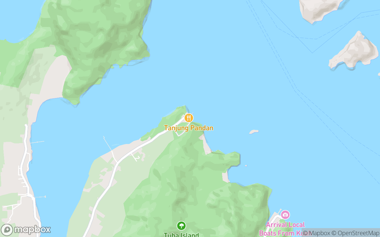 Map showing the location of Pantai Teluk Pandan 
