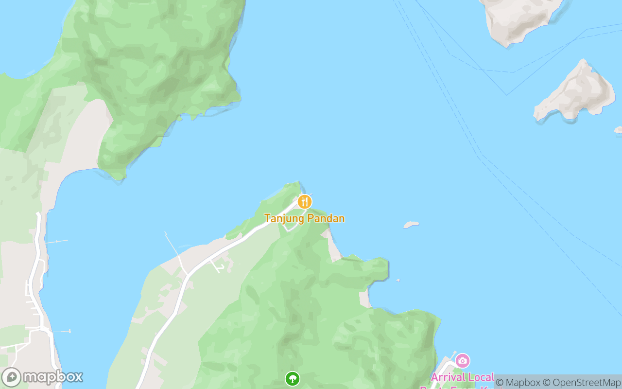 Map showing the location of Jeti Tanjung Pandan
