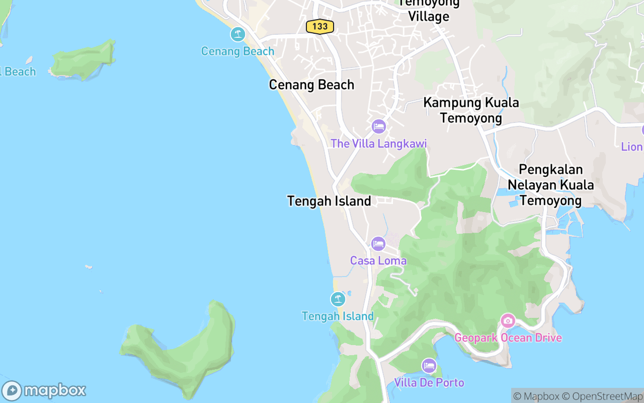 Map showing the location of Hidden Langkawi
