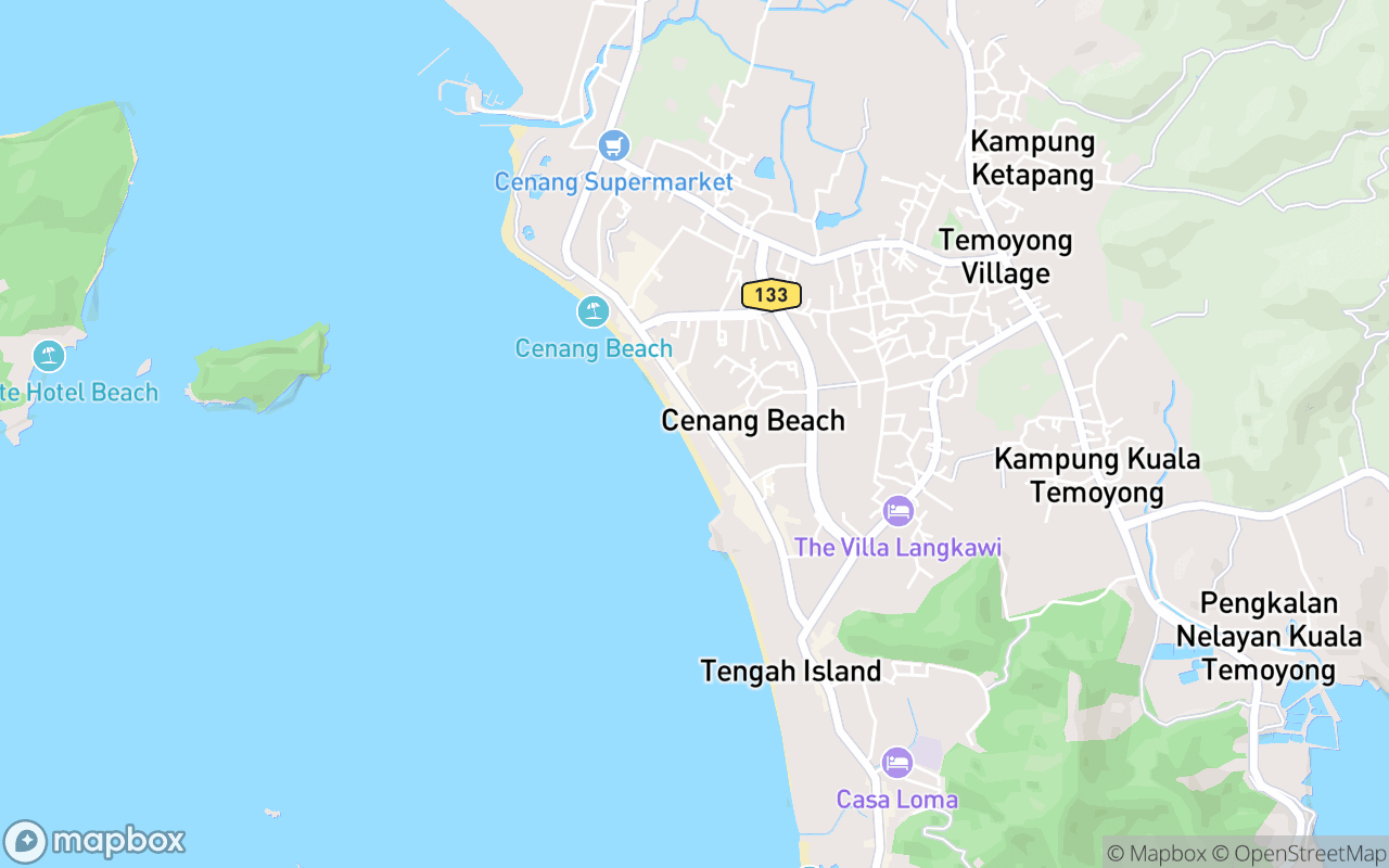 Map showing the location of Dataran Chenang