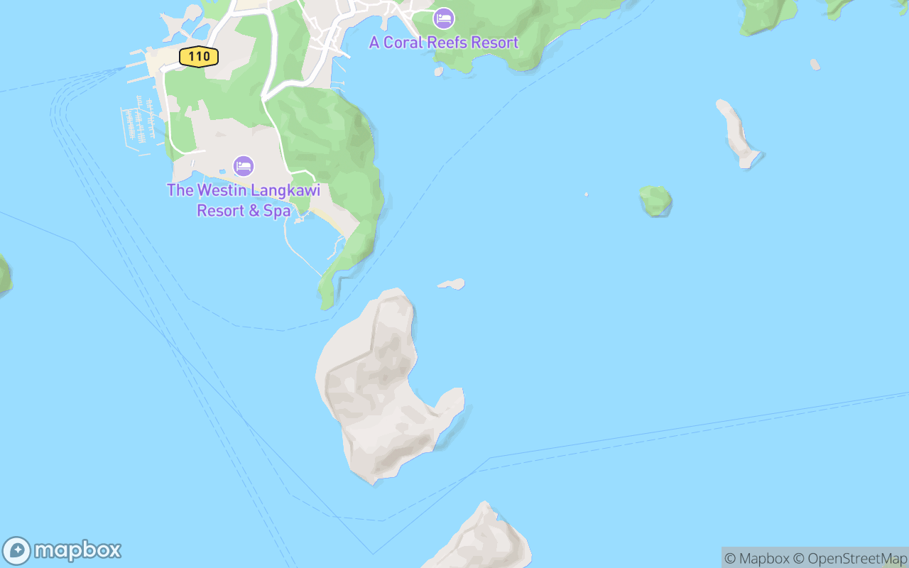 Map showing the location of Pulau Kerai