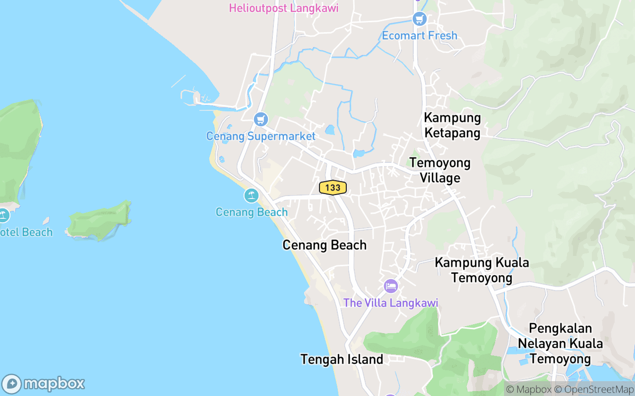 Map showing the location of Alami Espresso Shack