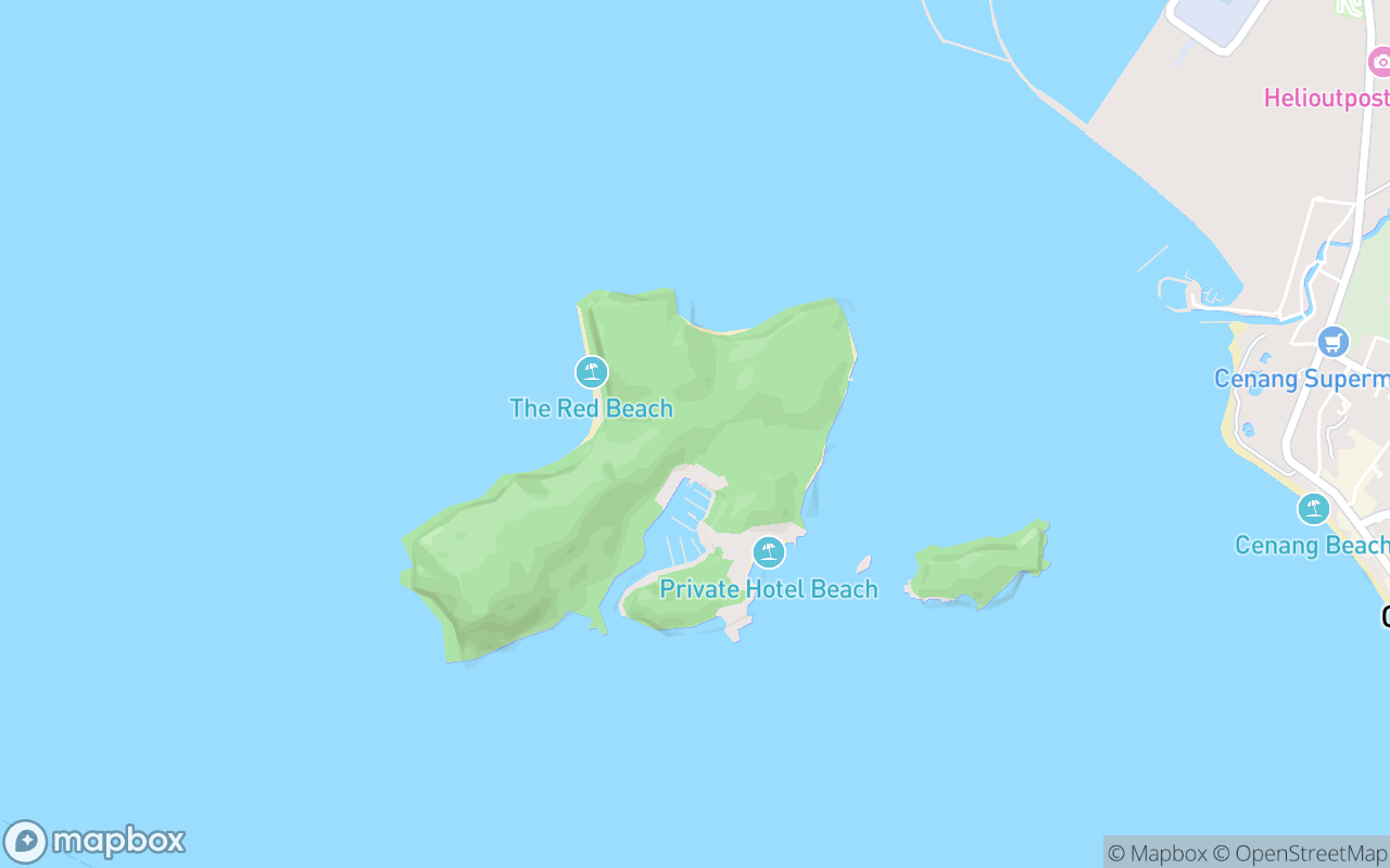 Map showing the location of Pulau Rebak Besar