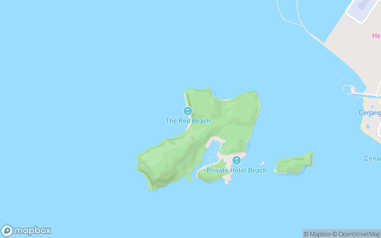 Map showing the location of Pulau Rebak Red Beds