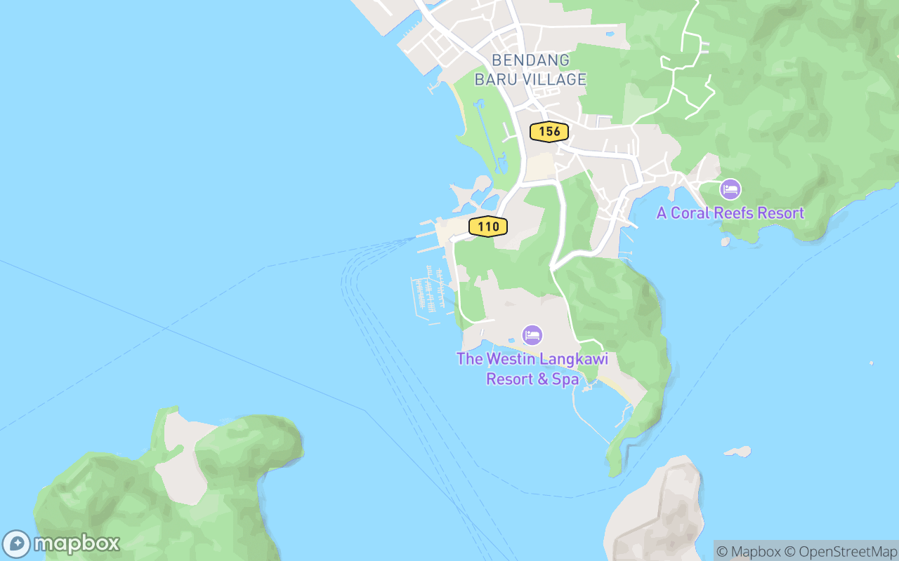 Map showing the location of Royal Langkawi Yacht Club