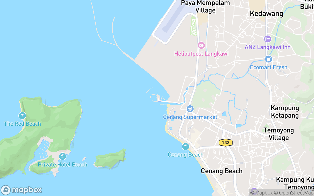 Map showing the location of Tapaz Langkawi