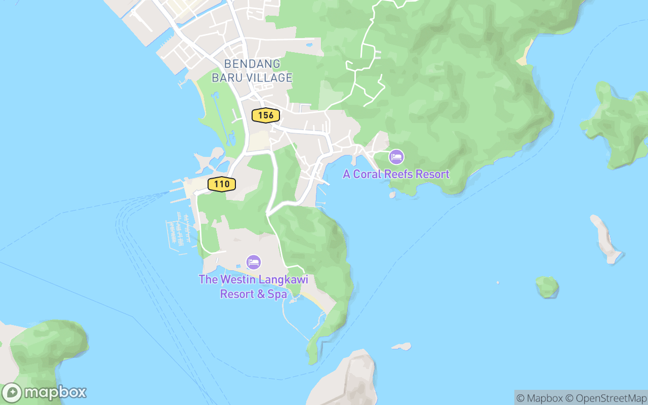 Map showing the location of Fish Landing Jetty Penarak