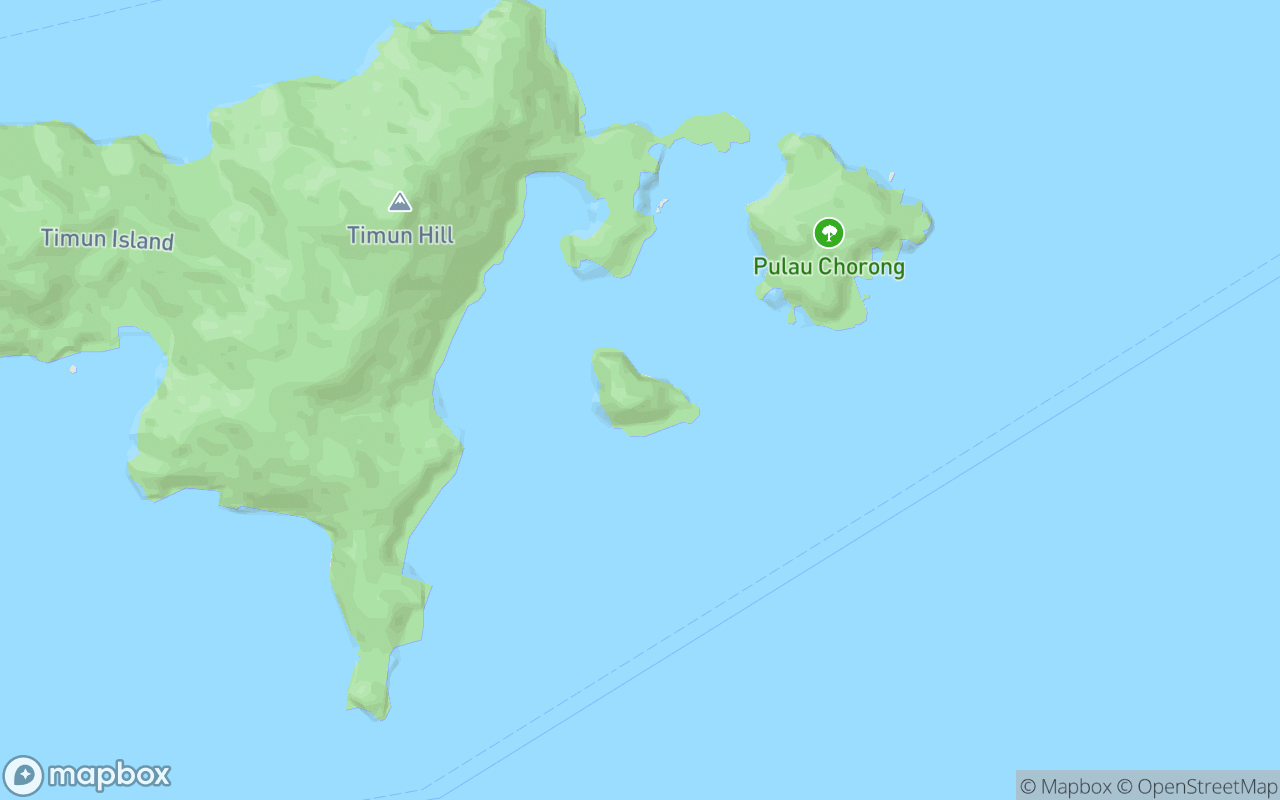Map showing the location of Pulau Paku