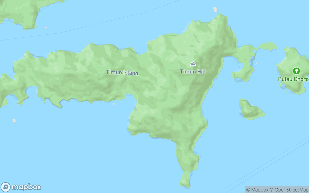 Map showing the location of Pulau Timun