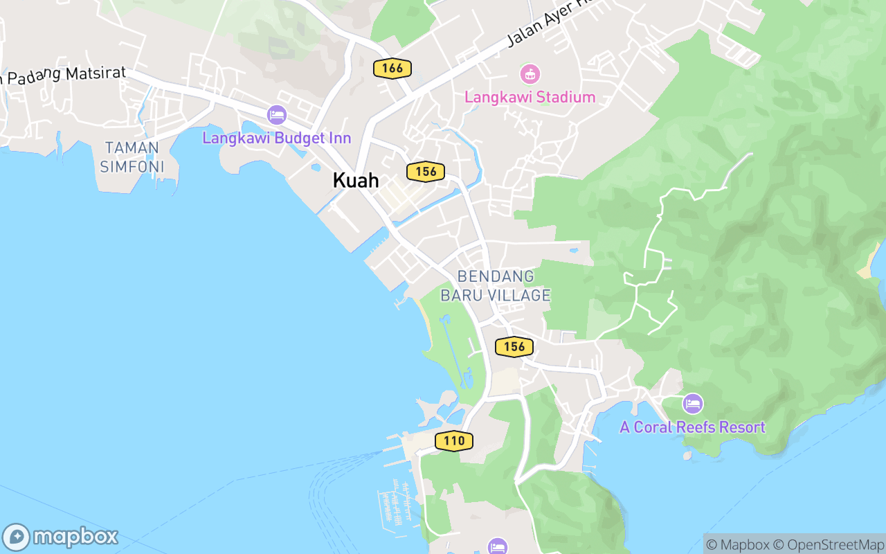 Map showing the location of Masjid Al Hana'