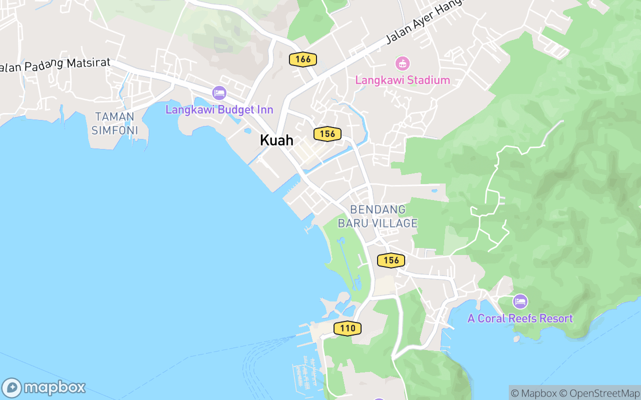 Map showing the location of Chenang Clinic Pekan Rabu 24 Jam Kuah Langkawi