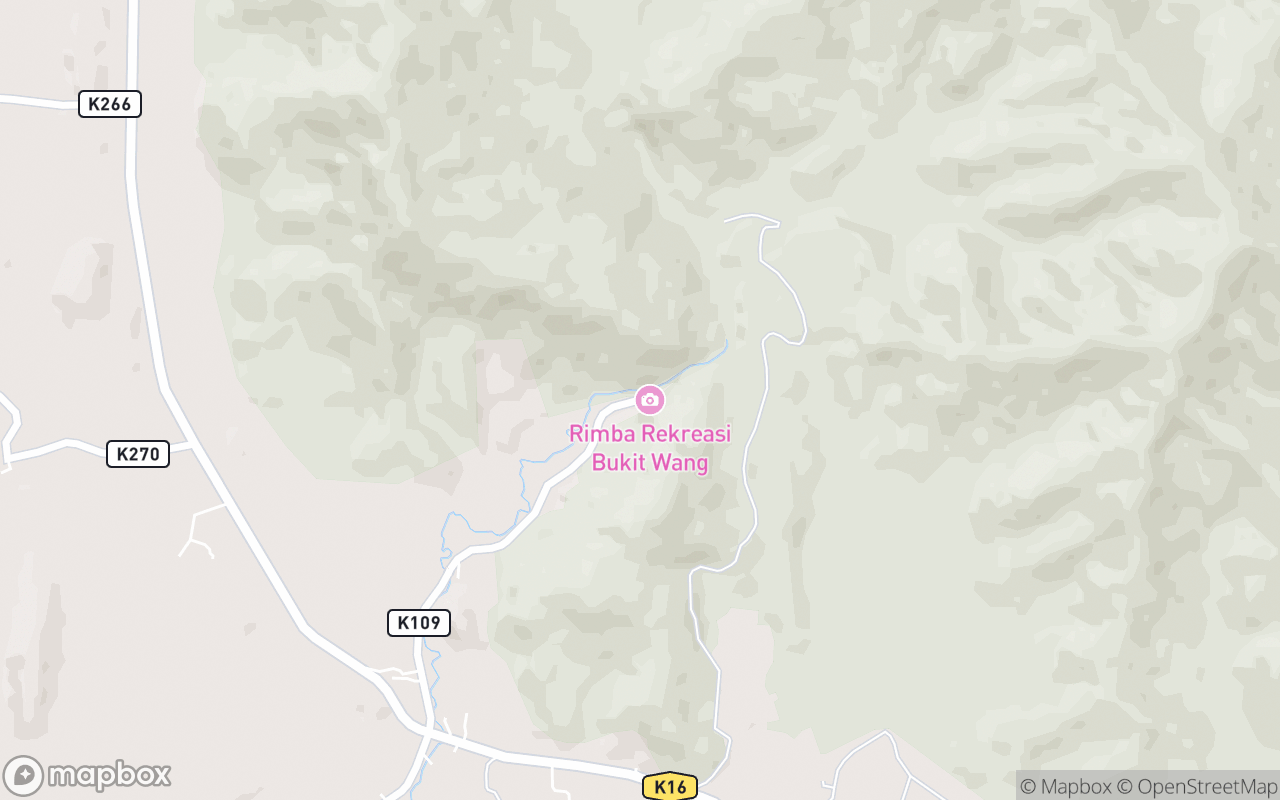Map showing the location of Hutan Lipur Bukit Wang