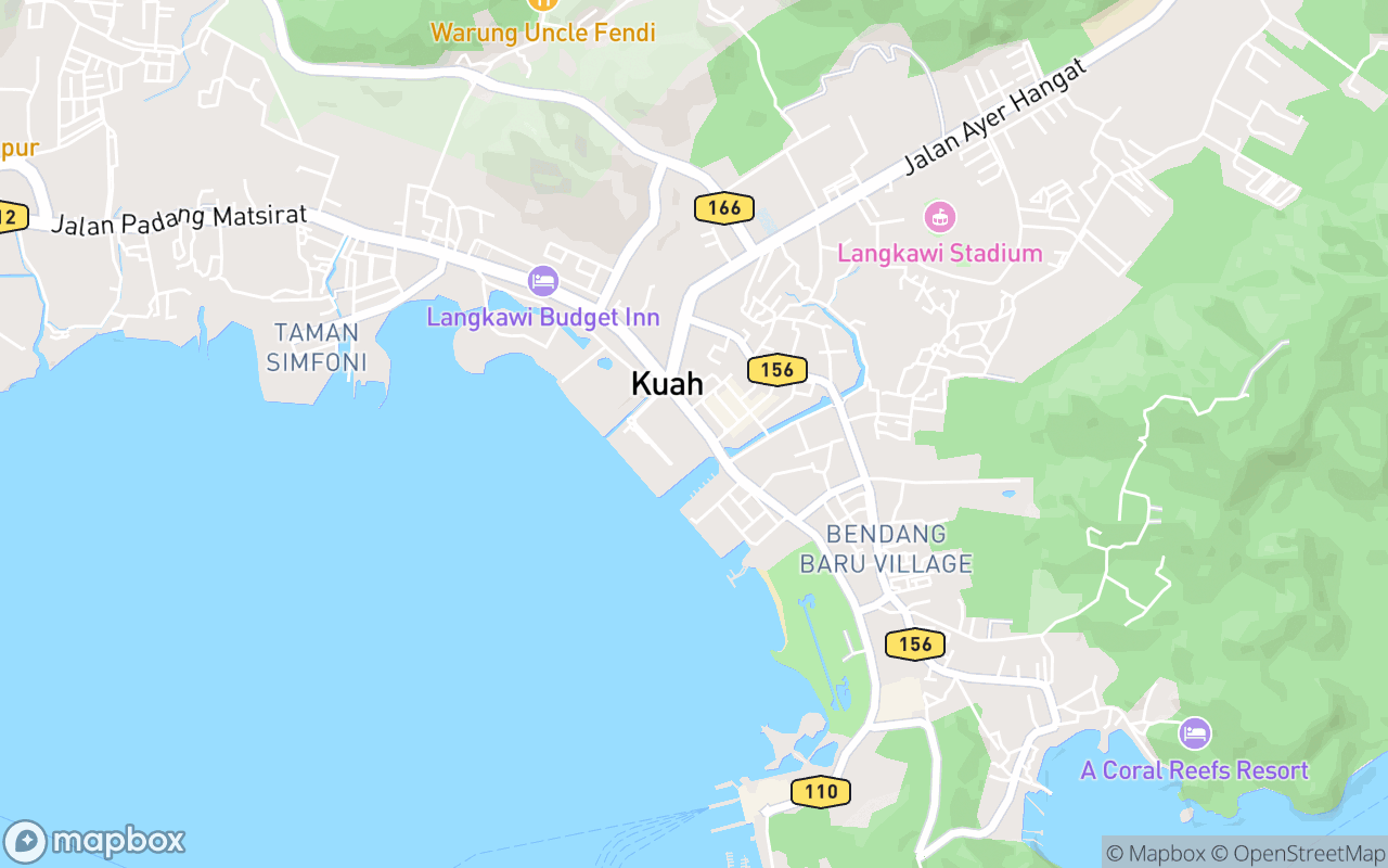 Map showing the location of Mediklinik Rakyat Dr Naim Ahmad Langkawi 24 Jam