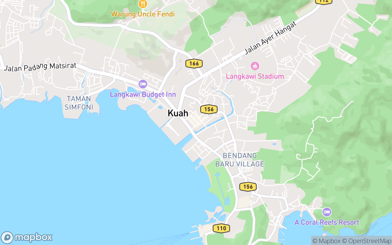 Map showing the location of Street Art Langkawi 