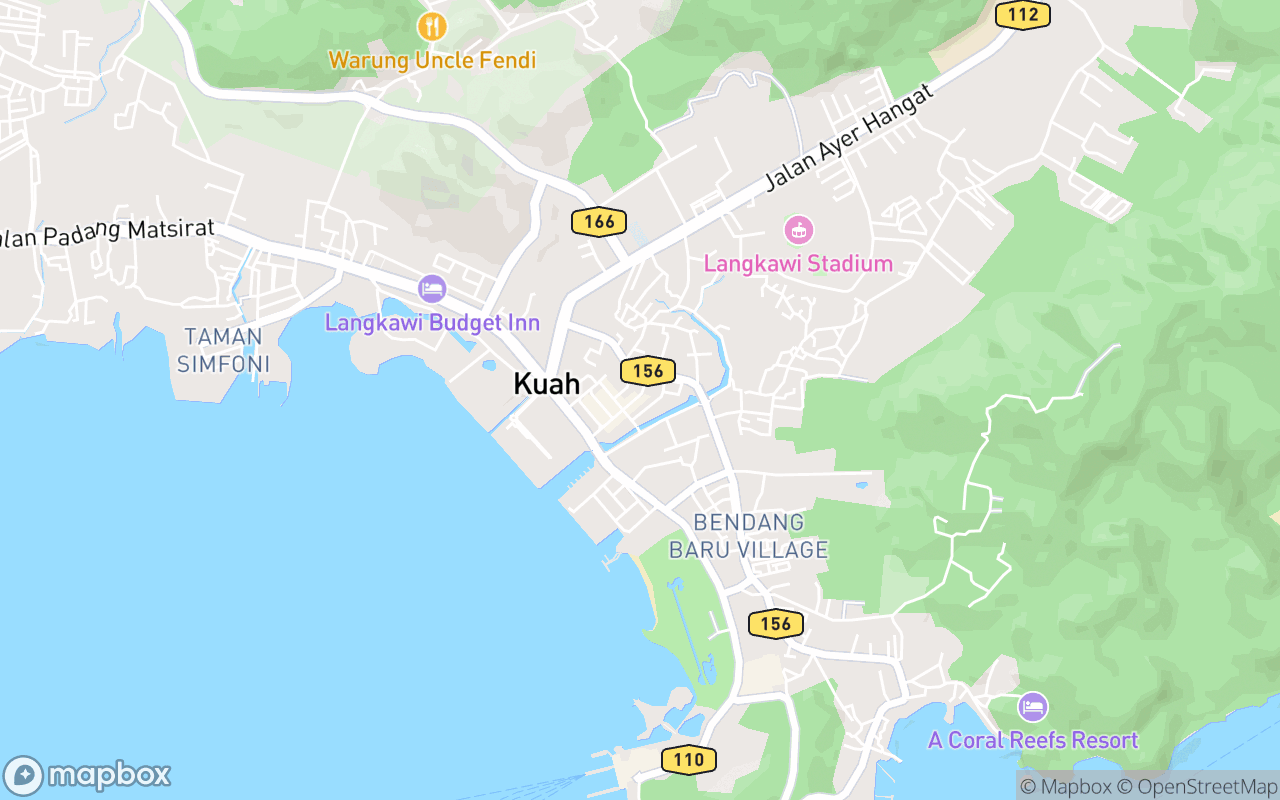 Map showing the location of Arts Cafe Langkawi