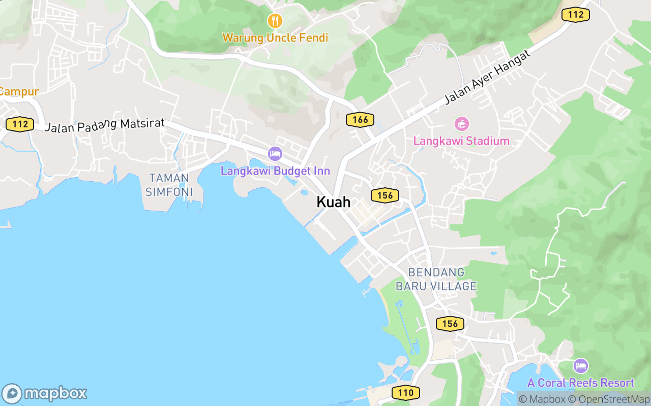 Map showing the location of Poliklinik Perdana Langkawi