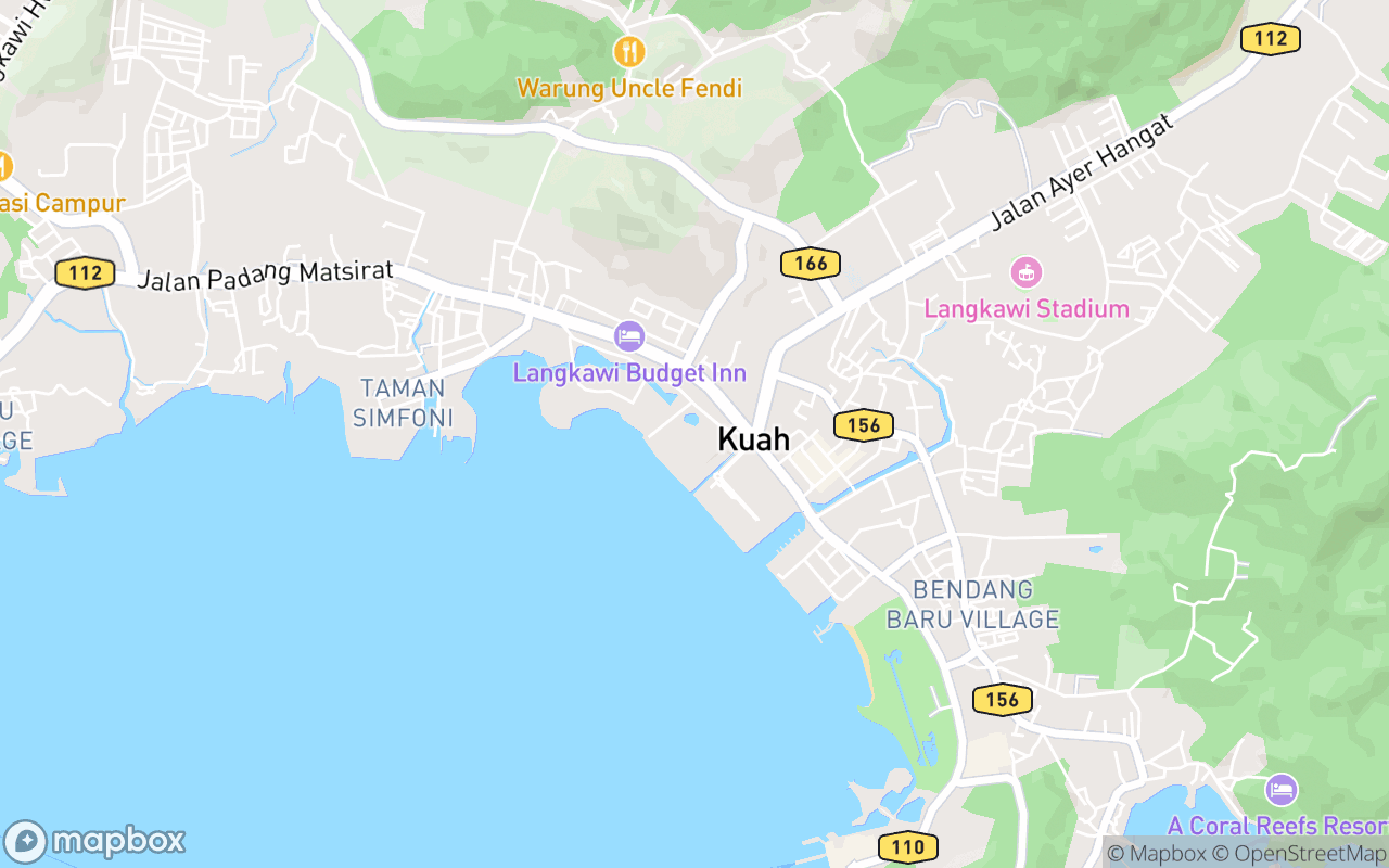 Map showing the location of Splash Out Langkawi