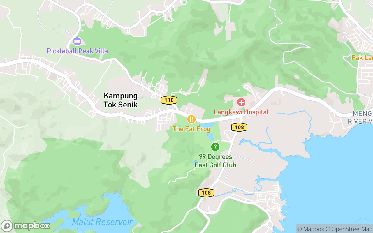 Map showing the location of The Fat Frog