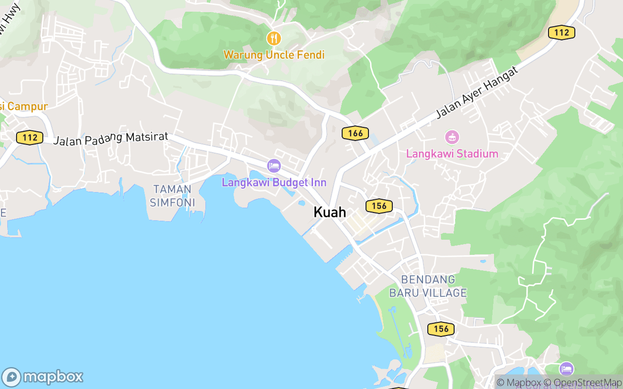 Map showing the location of Masjid India Langkawi