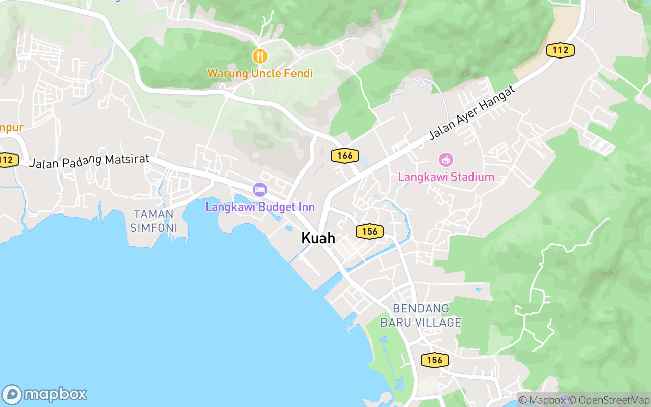 Map showing the location of Kuah Health Clinic
