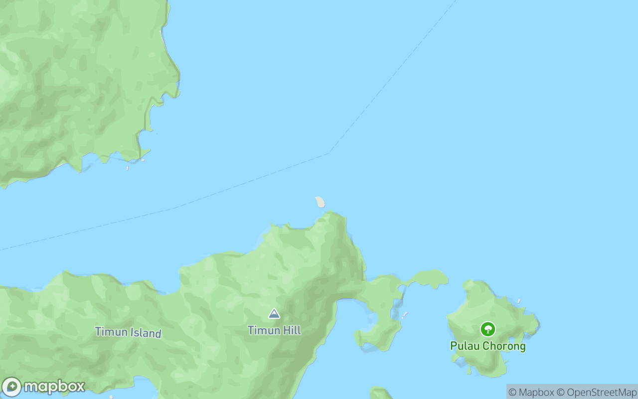 Map showing the location of Pulau Sigal Lighthouse