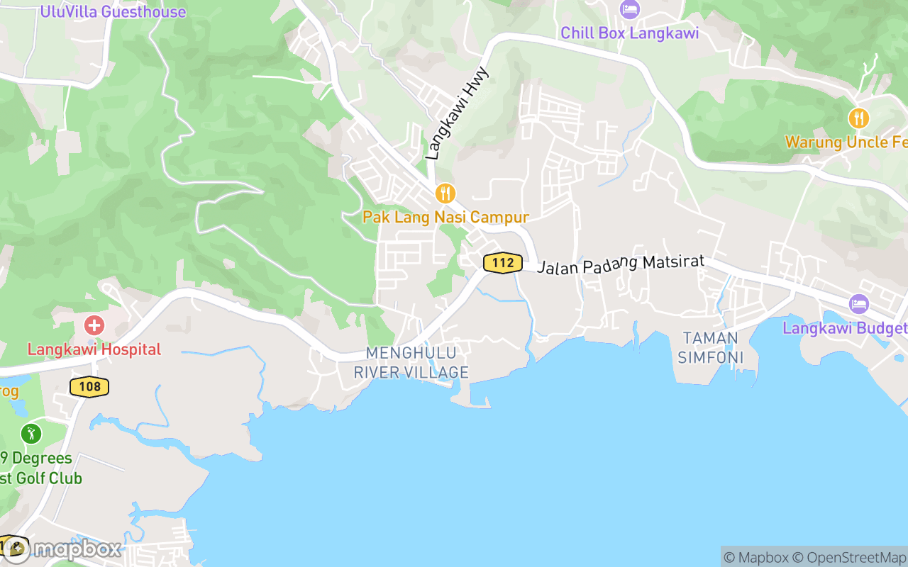 Map showing the location of Masjid Aishah