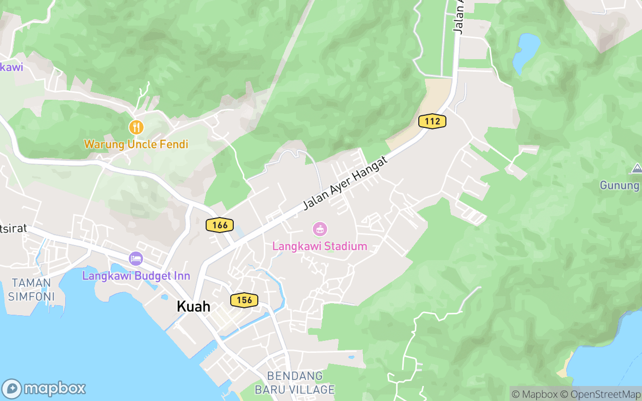 Map showing the location of Langkawi Sports Complex