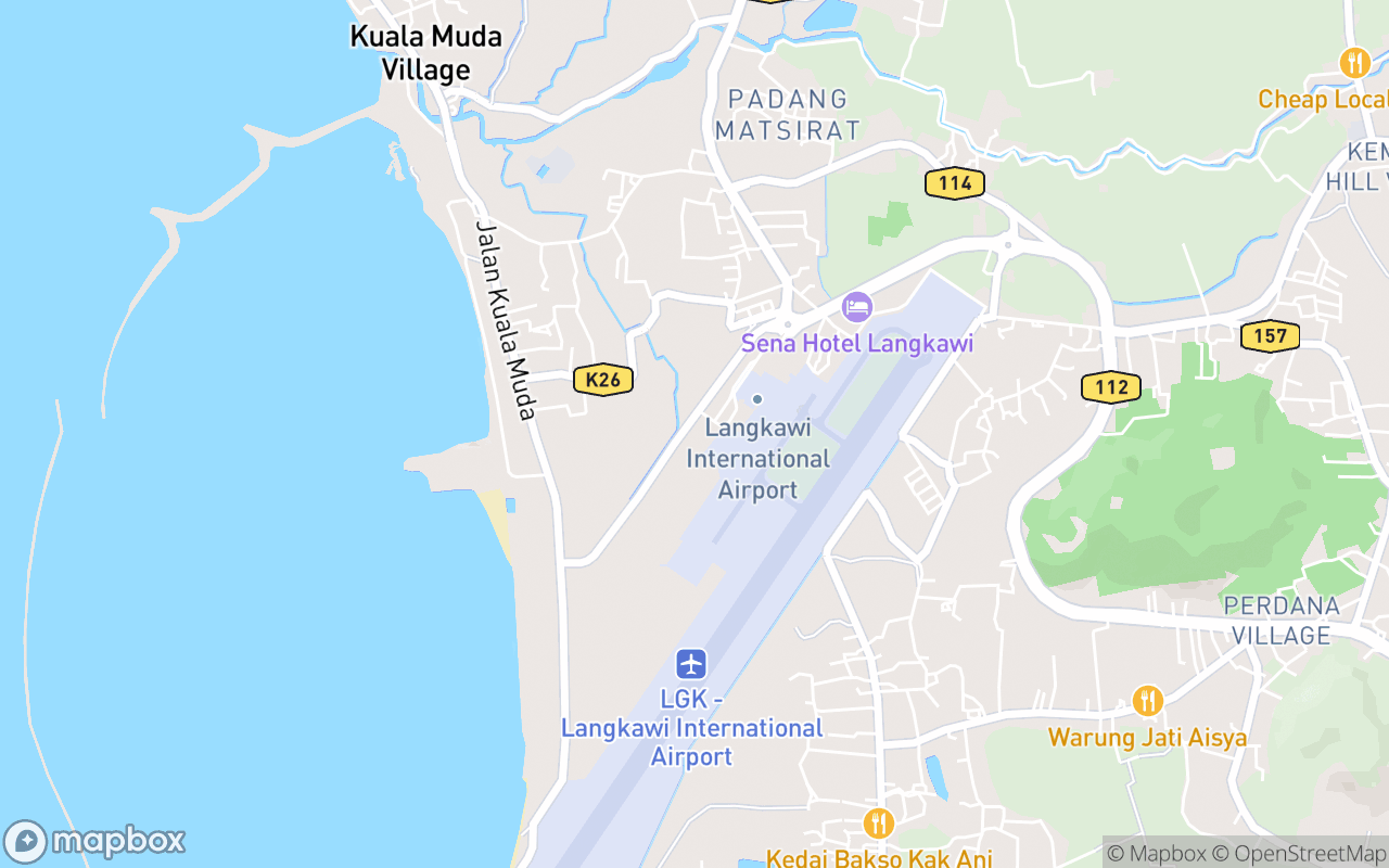 Map showing the location of Wings by Croske Resort Langkawi