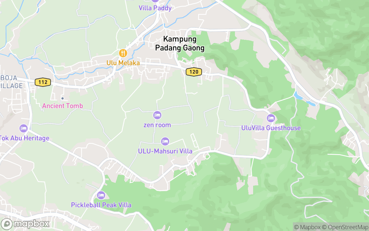Map showing the location of Ulu Melaka Mahsuri's Ring
