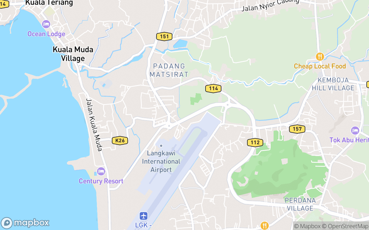 Map showing the location of Beras Terbakar