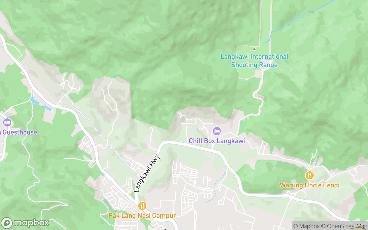 Map showing the location of Pizza Hills