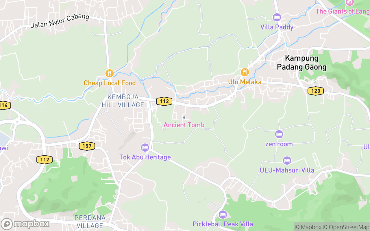Map showing the location of Makam Purba